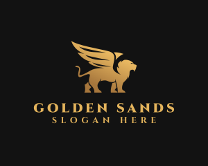 Golden Lion Griffin logo design