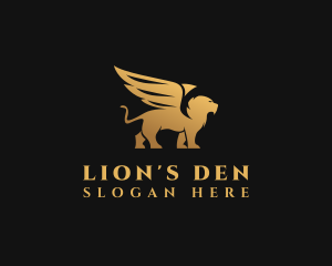 Golden Lion Griffin logo design