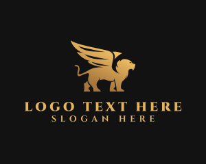 Lion - Golden Lion Griffin logo design