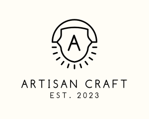 Artisanal Sun Crest logo design