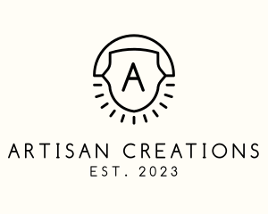 Artisanal Sun Crest logo design