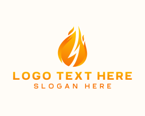Gas - Energy Fire Flame logo design