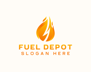 Gas - Energy Fire Flame logo design