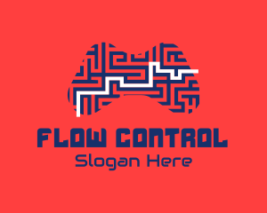 Joystick Controller Maze logo design