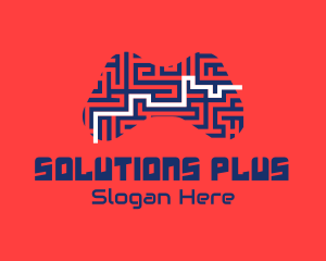 Problem Solving - Joystick Controller Maze logo design