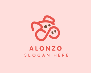 Pig Pork Animal logo design