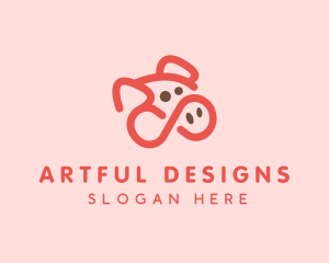 Pig Pork Animal logo design