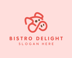 Pig Pork Animal logo design