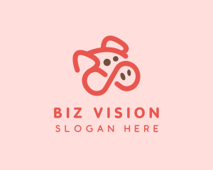 Pig Pork Animal logo design