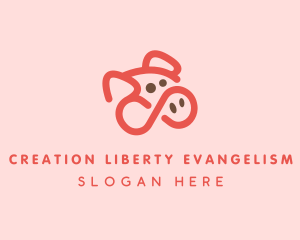 Pig Pork Animal logo design