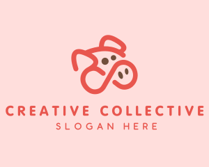 Pig Pork Animal logo design