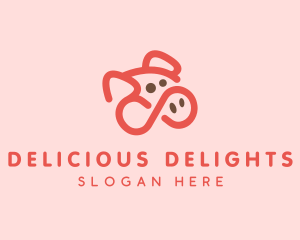 Pig Pork Animal logo design