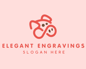 Pig Pork Animal logo design