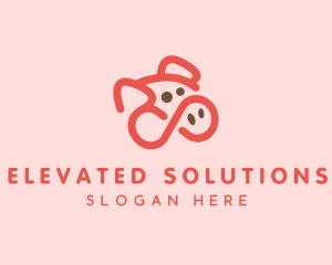 Pig Pork Animal logo design