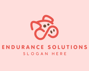 Pig Pork Animal logo design