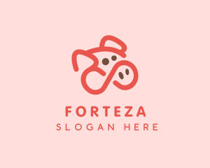 Pig Pork Animal logo design