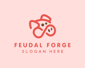 Pig Pork Animal logo design