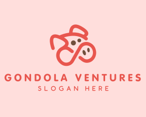 Pig Pork Animal logo design