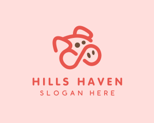 Pig Pork Animal logo design