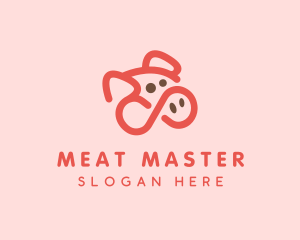 Pig Pork Animal logo design