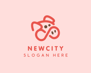 Pig Pork Animal logo design