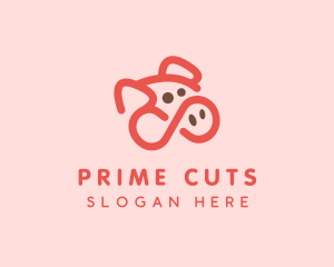 Butcher - Pig Pork Animal logo design