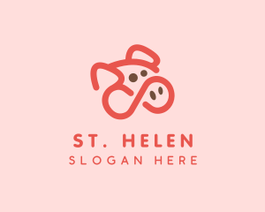 Pig Pork Animal logo design