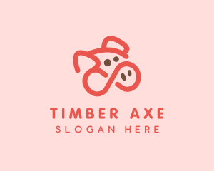 Pig Pork Animal logo design