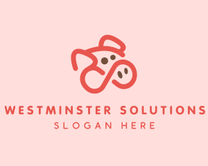 Pig Pork Animal logo design