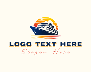 Sunset Cruise Ship Logo