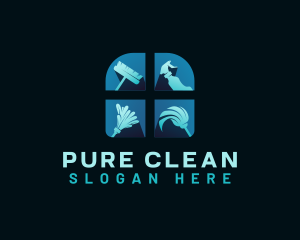 Housekeeping Sanitary Cleaning logo design