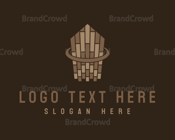 Wooden Tiles Carpentry Logo