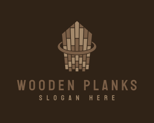 Wooden Tiles Carpentry logo design