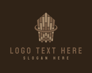 Wooden Tiles Carpentry Logo