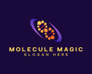 Molecule - Natural Molecular DNA logo design