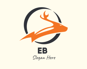 Electricity Bolt Deer Logo