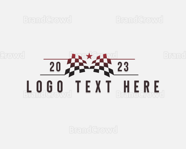 Automotive Racing Flag Logo