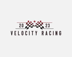 Automotive Racing Flag logo design