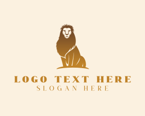 Kingdom - Lion Animal  Wildlife logo design