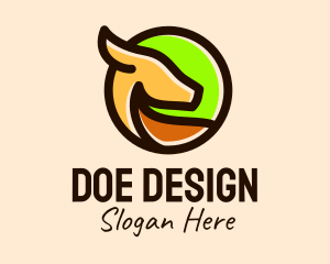 Doe - Minimalist Deer Head logo design