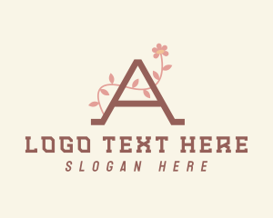 Scent - Flower Letter A logo design