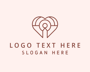 Valentine - Heart Charity Support logo design