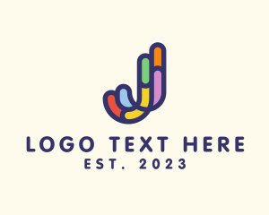 Kindagarten - Colorful Lolly Double J logo design