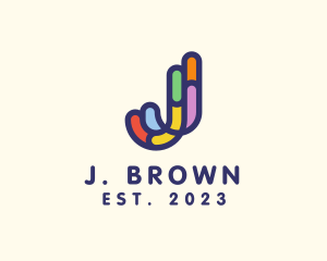 Colorful Lolly Double J logo design