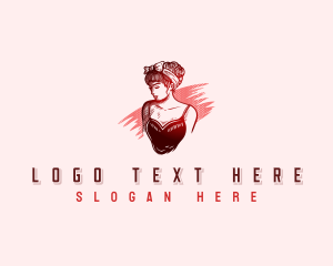 Bandana - Sexy Pinup Lady logo design