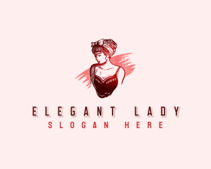 Sexy Pinup Lady  logo design