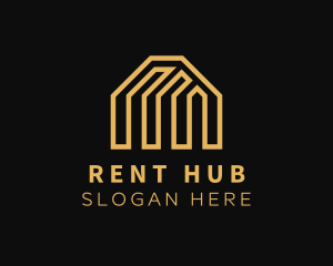 Rent - House Line Property logo design