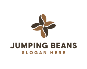 Coffee Bean Flower logo design