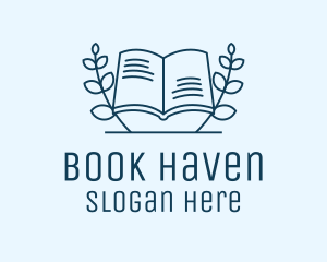 Bookstore - Wreath Academic Book logo design