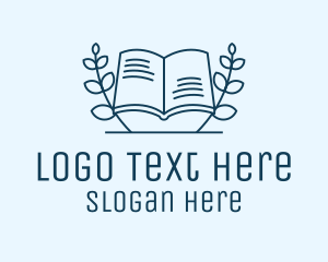 Bookshop - Wreath Academic Book logo design